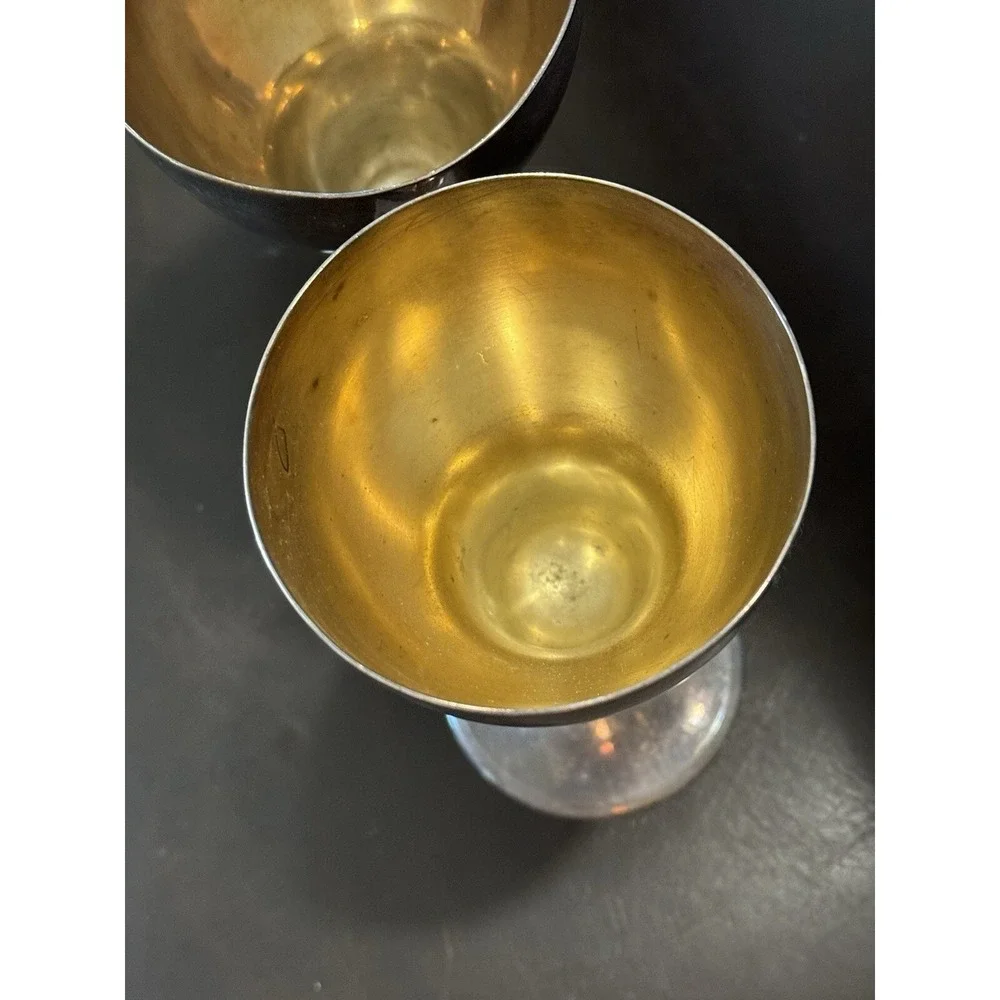 Meriden S P Silver Plate Goblets International Co 2008 Vintage Set Of‎ 3